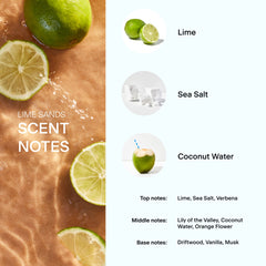 Skylar Lime Sands EDP sea salt and coconut water evoke tropical vibes.