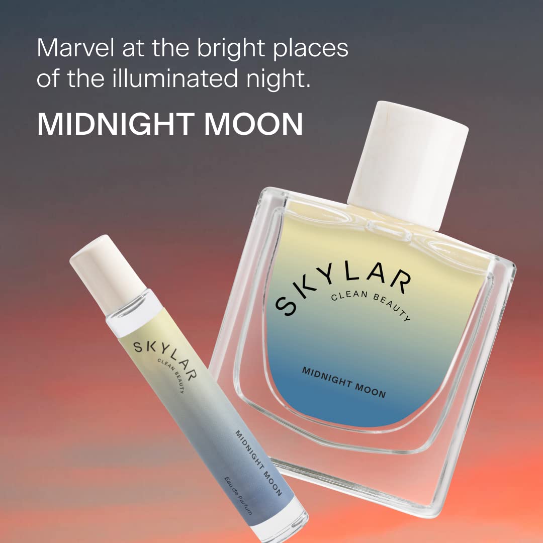 Close-up of Skylar Midnight Moon label showing clean ingredients.