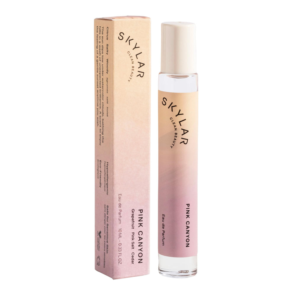 Skylar Pink Canyon bottle front, a clean wearable fragrance for everyday confidence.