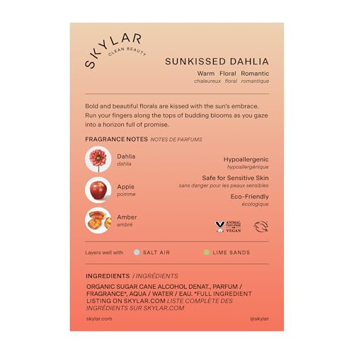 Skylar Sunkissed Dahlia cap close-up highlights premium packaging.