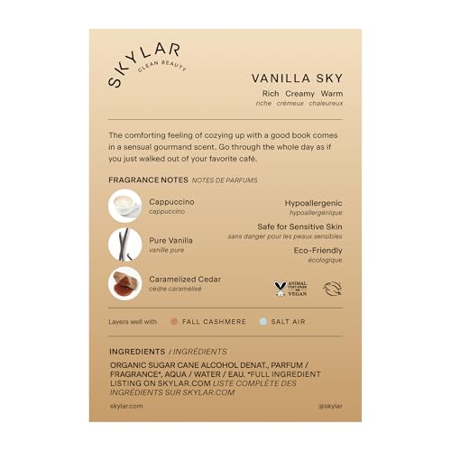 Skylar Vanilla Sky cap close-up shows hypoallergenic formula for sensitive skin