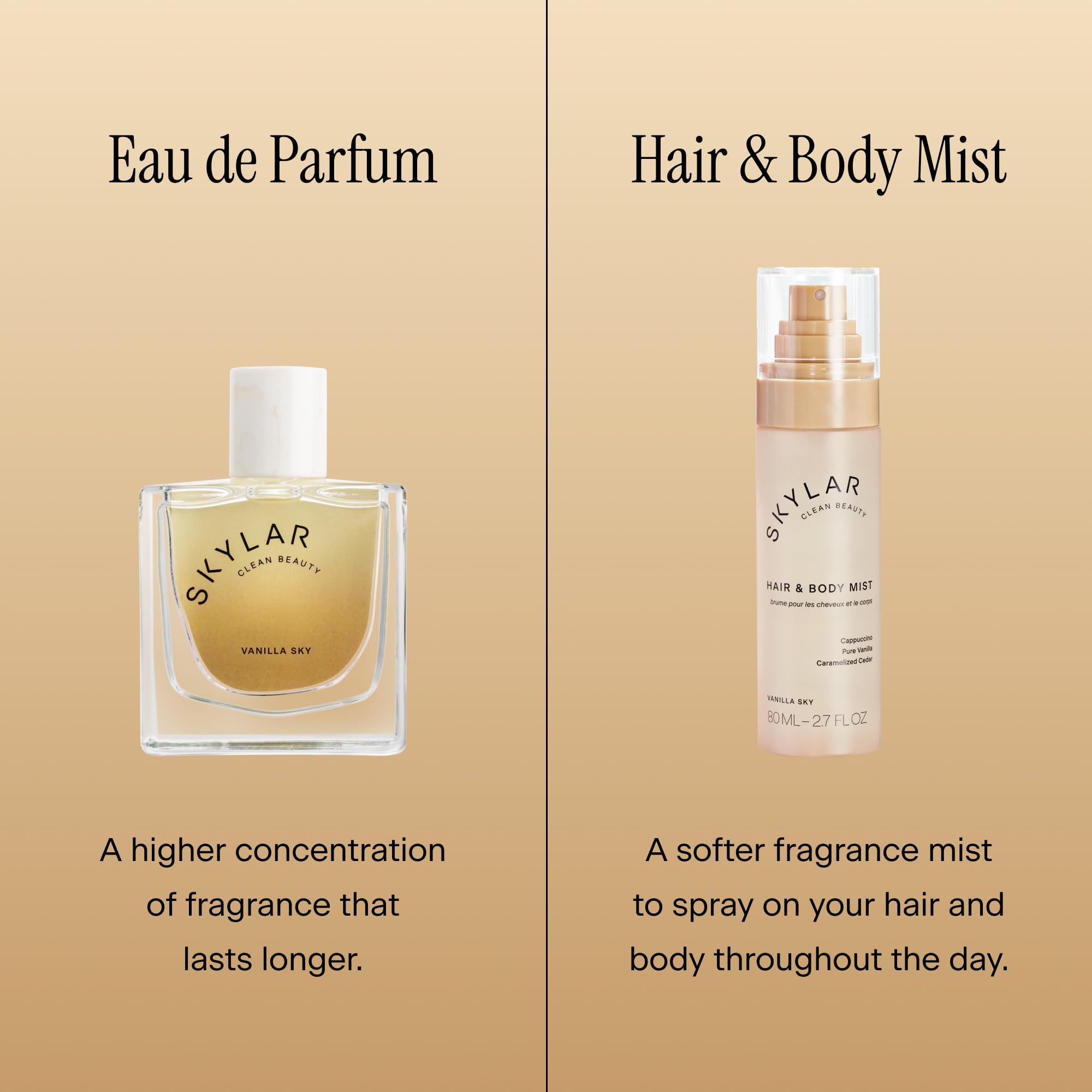 Skylar Vanilla Sky Mist a lighter everyday fragrance option