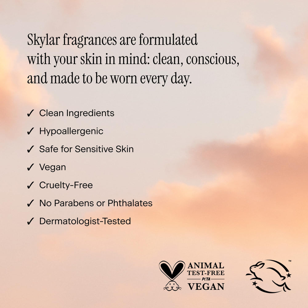Skylar Vanilla Sky Mist packaging highlights clean formula