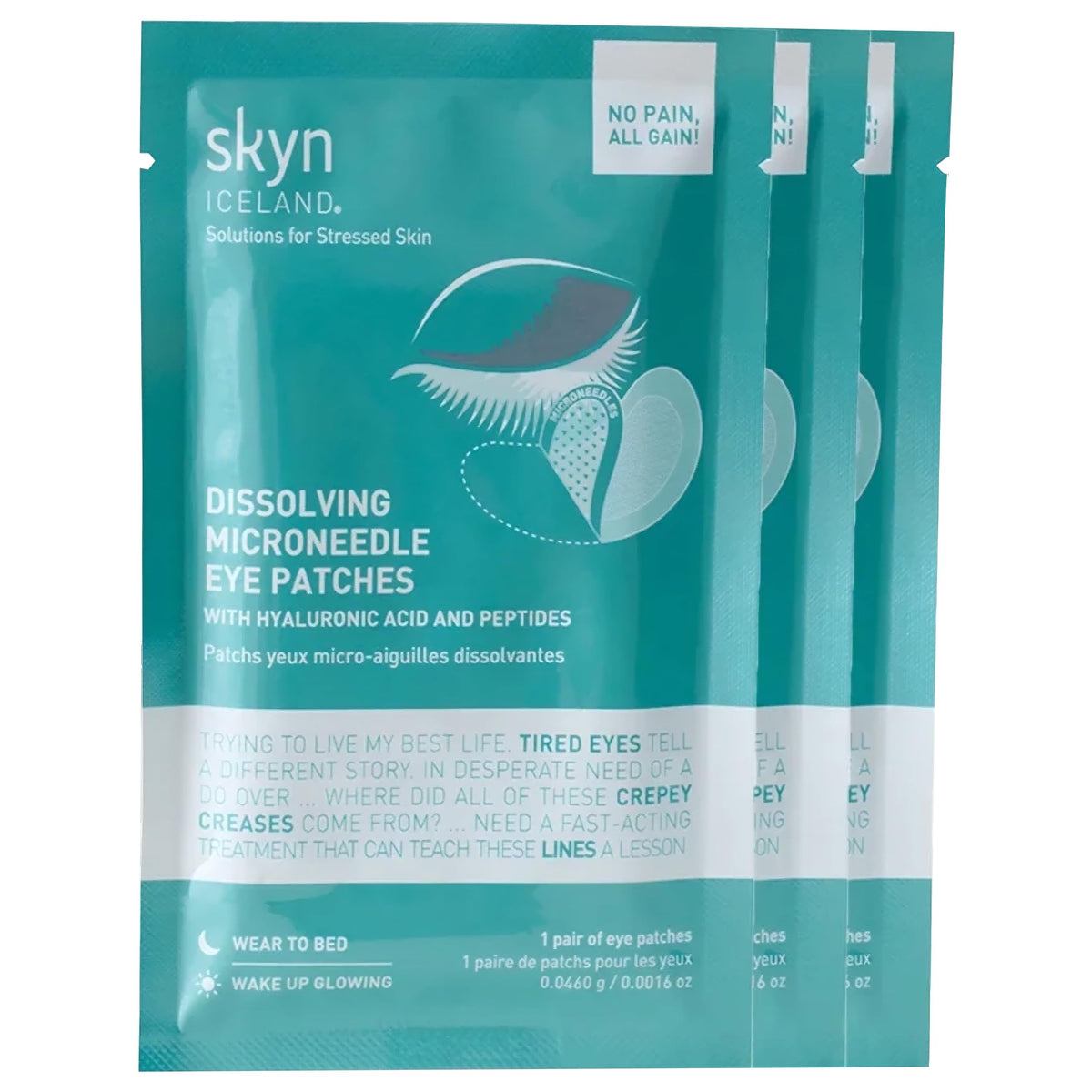 skyn ICELAND dissolving microneedle under eye patches deliver deep hydration and smoothing.