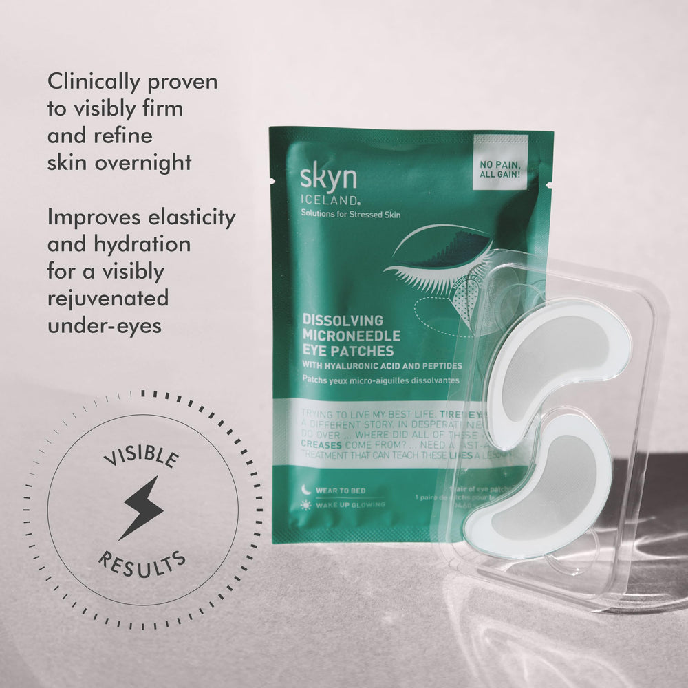 Skyn ICELAND ingredients visual highlighting 39% hyaluronic acid and peptides