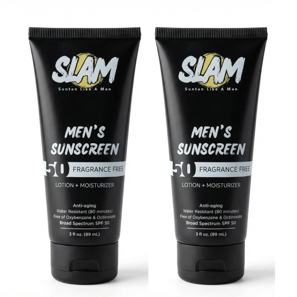 SLAM Lotion SPF 50 for face and body application, water-resistant protection