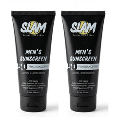 SLAM Lotion SPF 50 for face and body application, water-resistant protection
