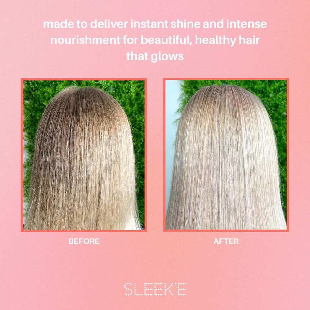 Sleek'e Silk'e bottle and pump enable easy, mess-free application.
