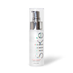 Sleek'e Silk'e serum label close-up highlighting paraben- and sulfate-free formula.
