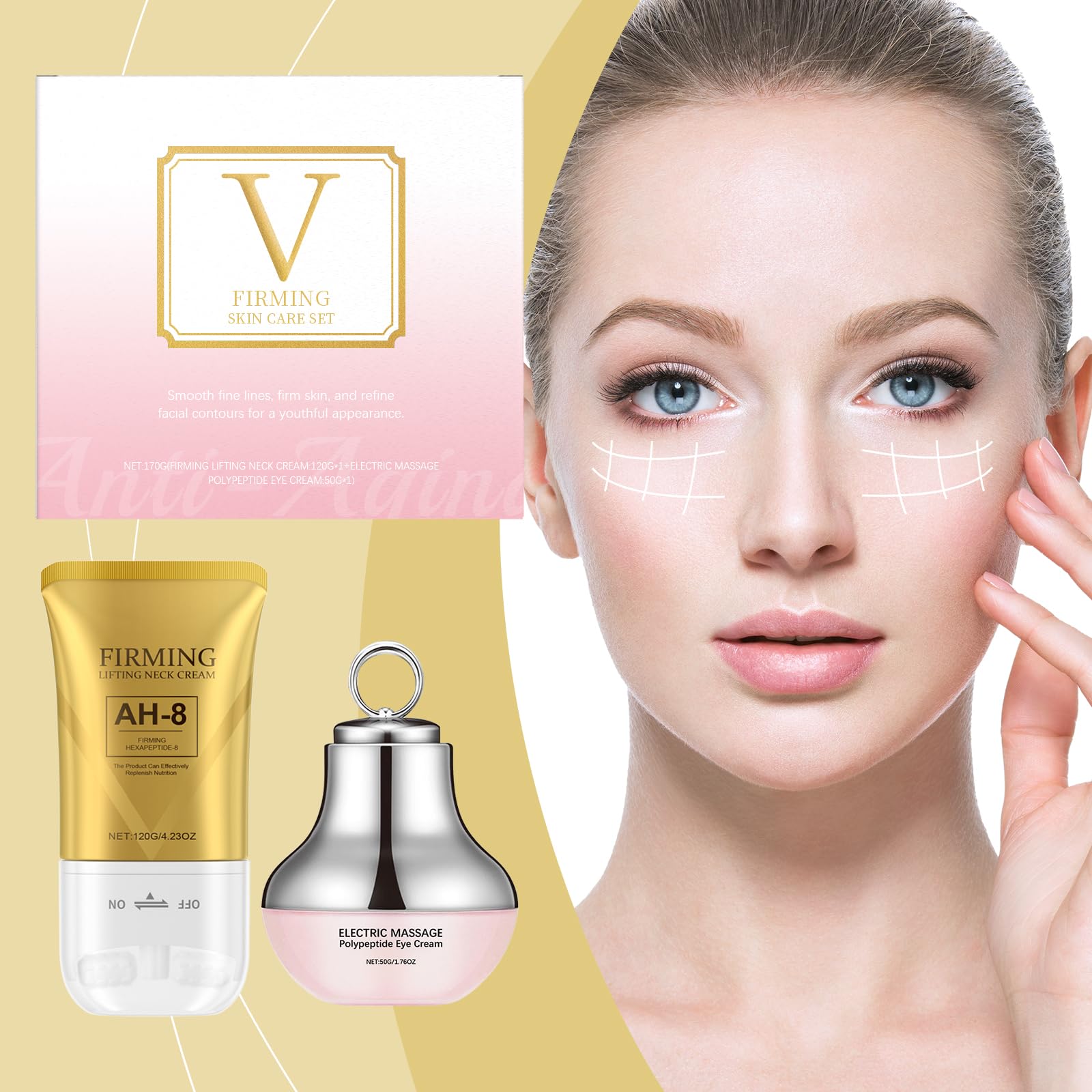 Decolletage treatment from SleekStore AH8 emphasizing hydration and lifting cues.