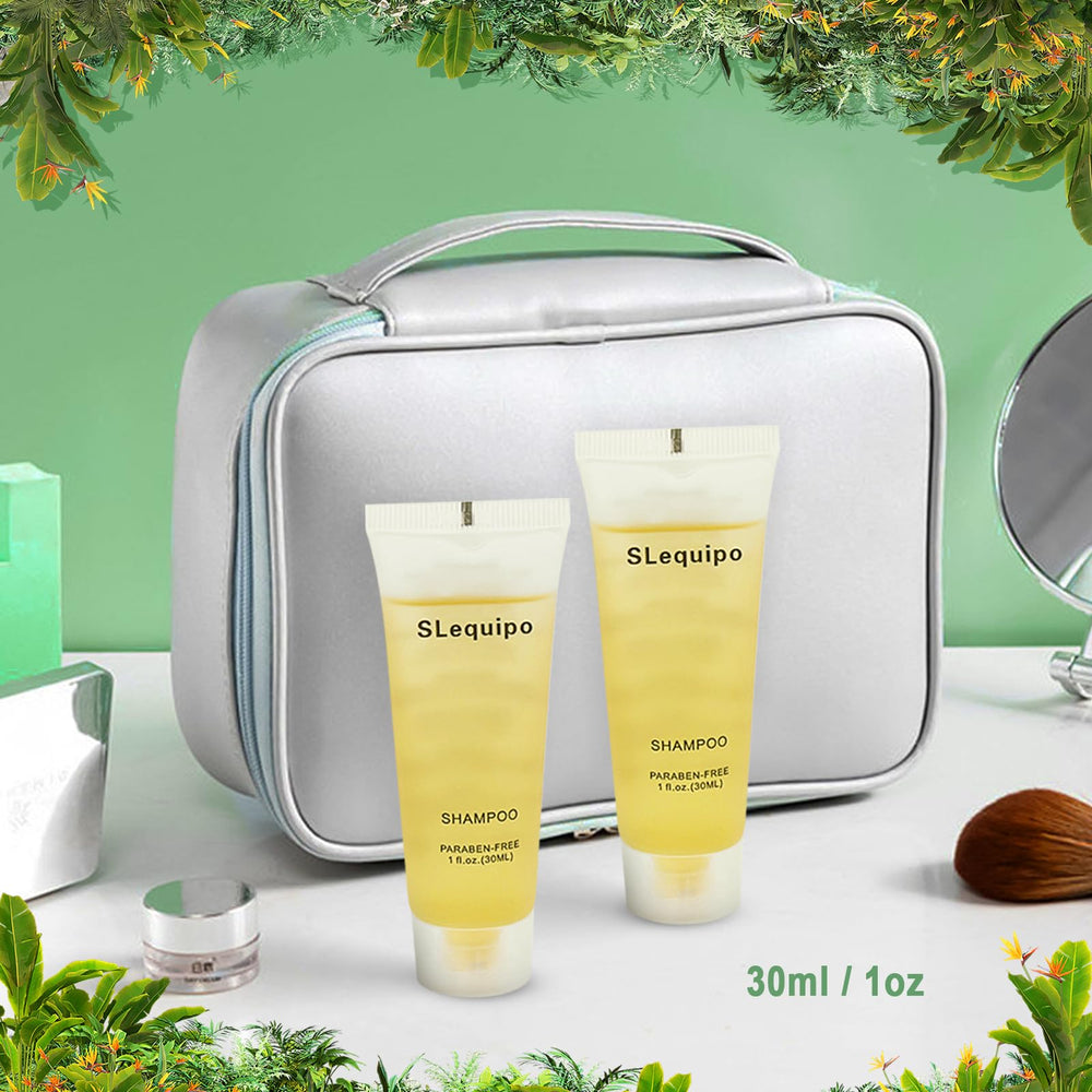 SLequipo paraben-free travel shampoo gentle for guests' routines.