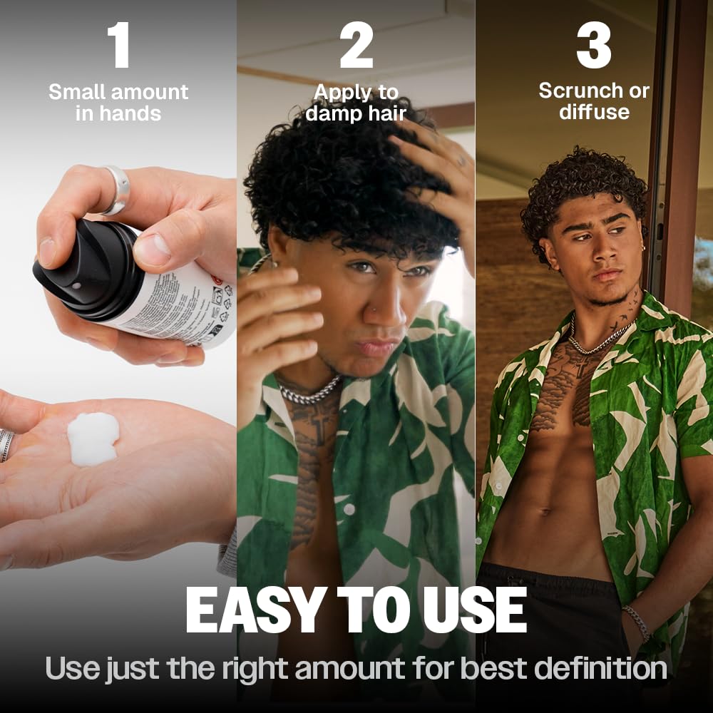 Slick Gorilla Curl Cream being worked through hair for daily styling