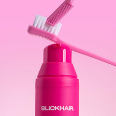 SlickHair Anti-Flyaway Duo delivers strong hold without stiffness or greasy residue.