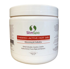 SlimSpa slimming hot gel 1lb bottle for targeted cellulite support.