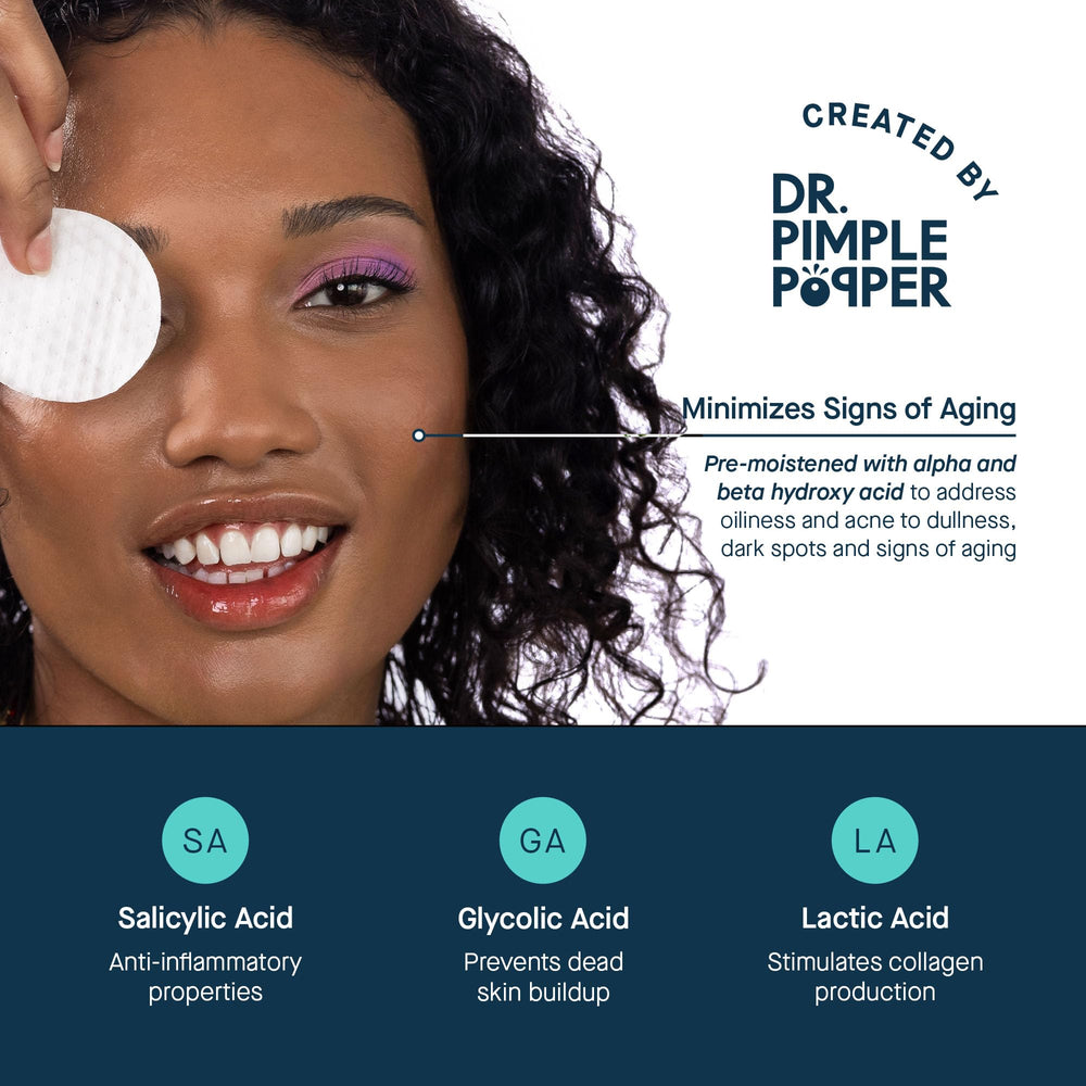SLMD AHA BHA Toner Pads suitable for face and body care