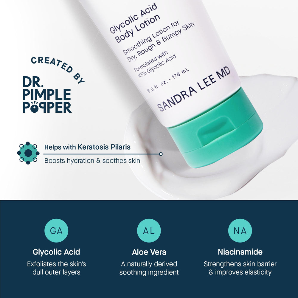 SLMD Glycolic Acid Body Lotion ingredients spotlight highlights 10% glycolic acid