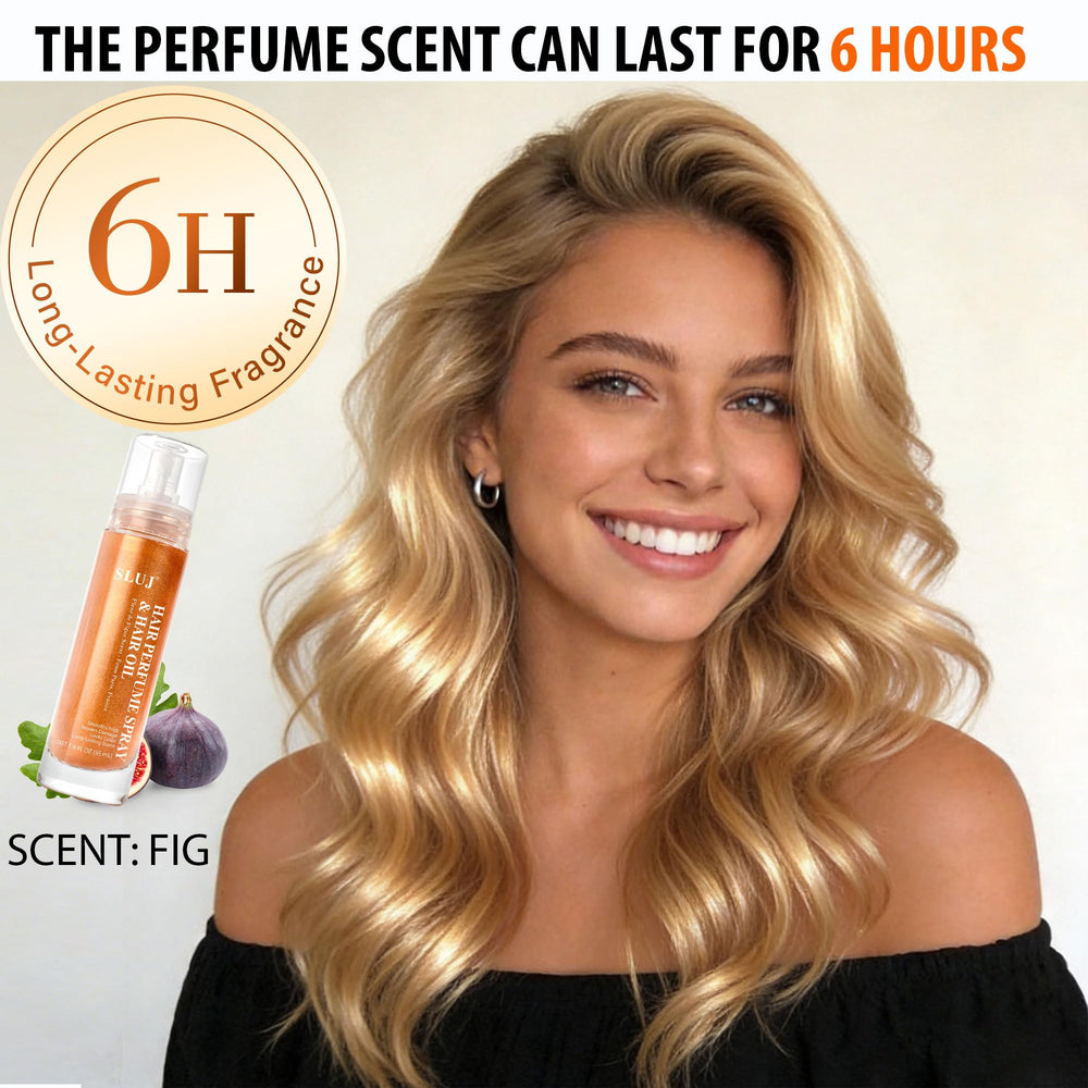 SLUJ heat protection spray guards hair against heat while smoothing
