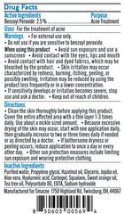 SMACNE Acne Treatment 30 Day Kit ingredients close-up shows actives and hydrators.