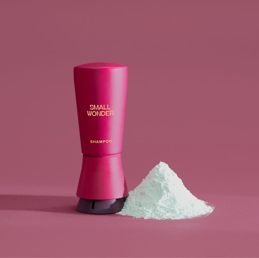 Small Wonder Signature Shampoo color-safe formula maintains vibrant color during washing