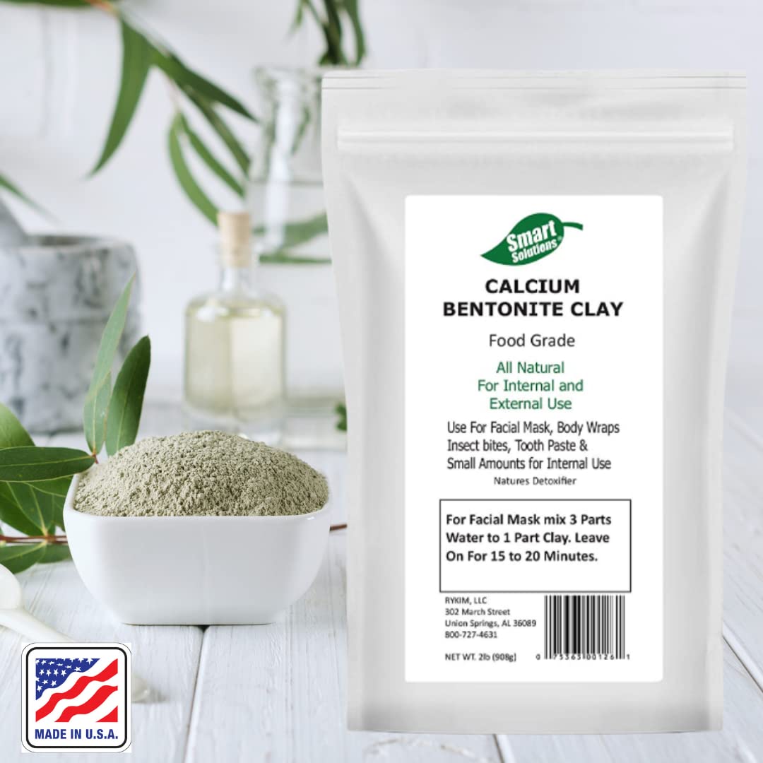 Smart Solutions Indian Healing Clay being used as a facial mask