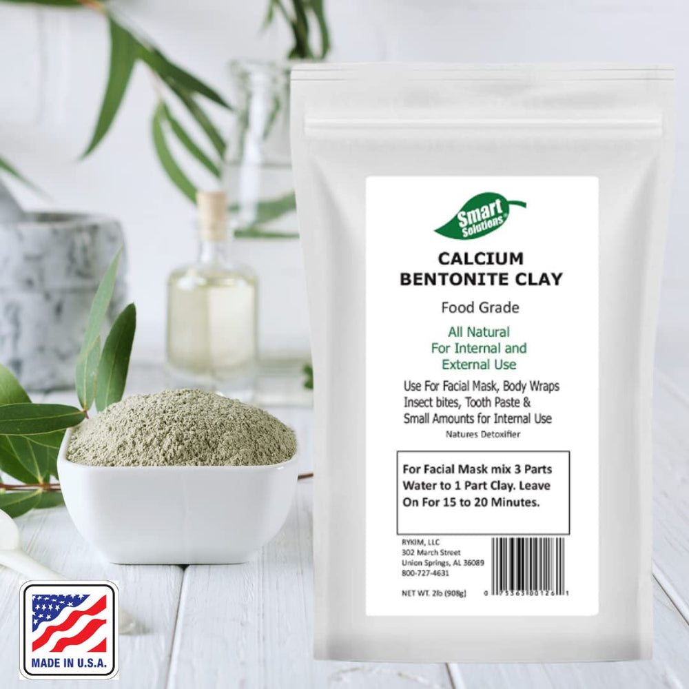 Smart Solutions Indian Healing Clay being used as a facial mask