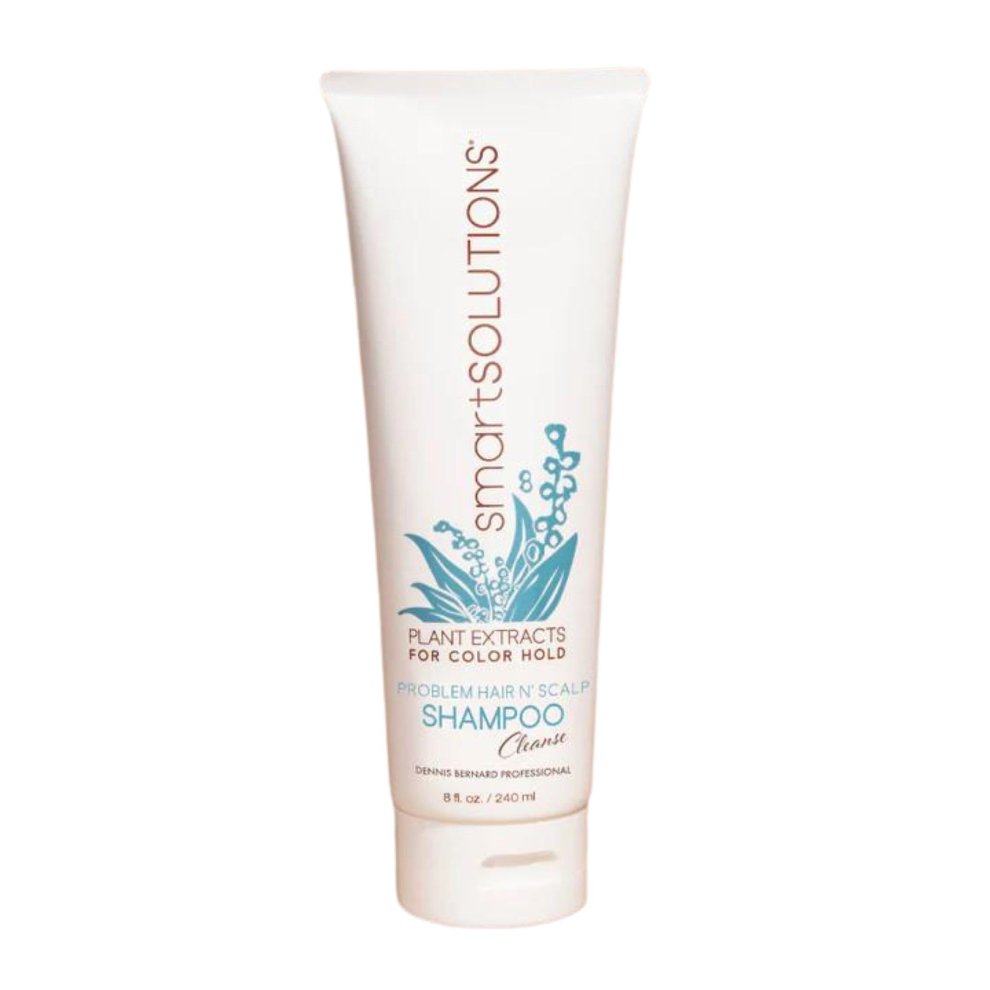 SMART SOLUTIONS Problem Hair N Scalp Shampoo bottle shows color-safe protection for color-treated hair