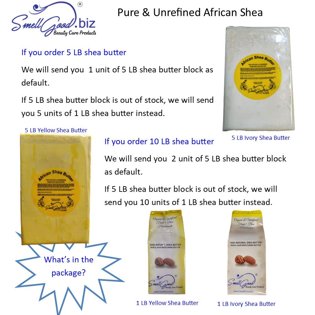 SmellGood Shea Butter melts at body temperature for easy application.