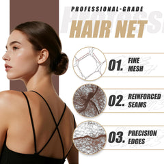 Smilco lightweight nylon mesh hair net for comfortable daily wear.