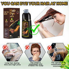 Sminktec dye shampoo conditioner 3in1 illustrates time-saving versatile use.