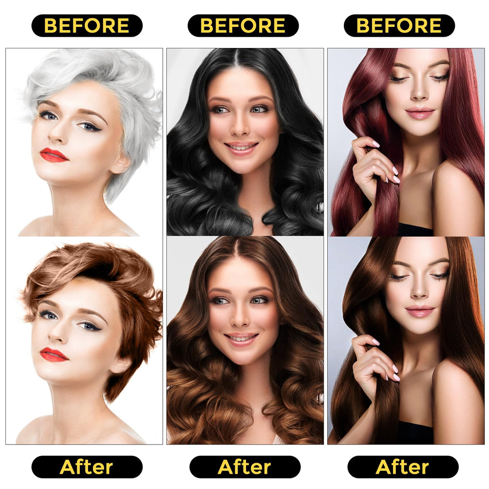 Sminktec gray hair coverage action demonstrates quick transformation in 15–20 minutes.