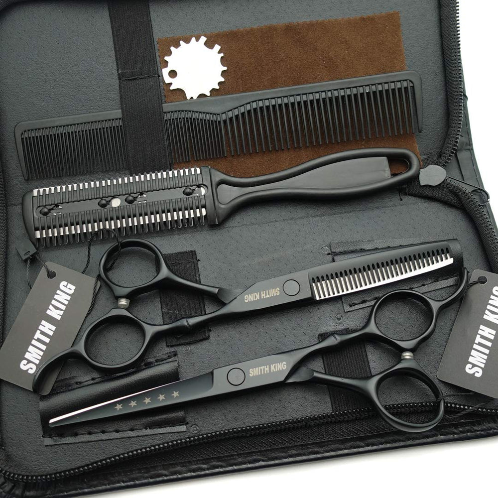 Smithking hair cutting scissors with ergonomic grip for comfortable, long sessions