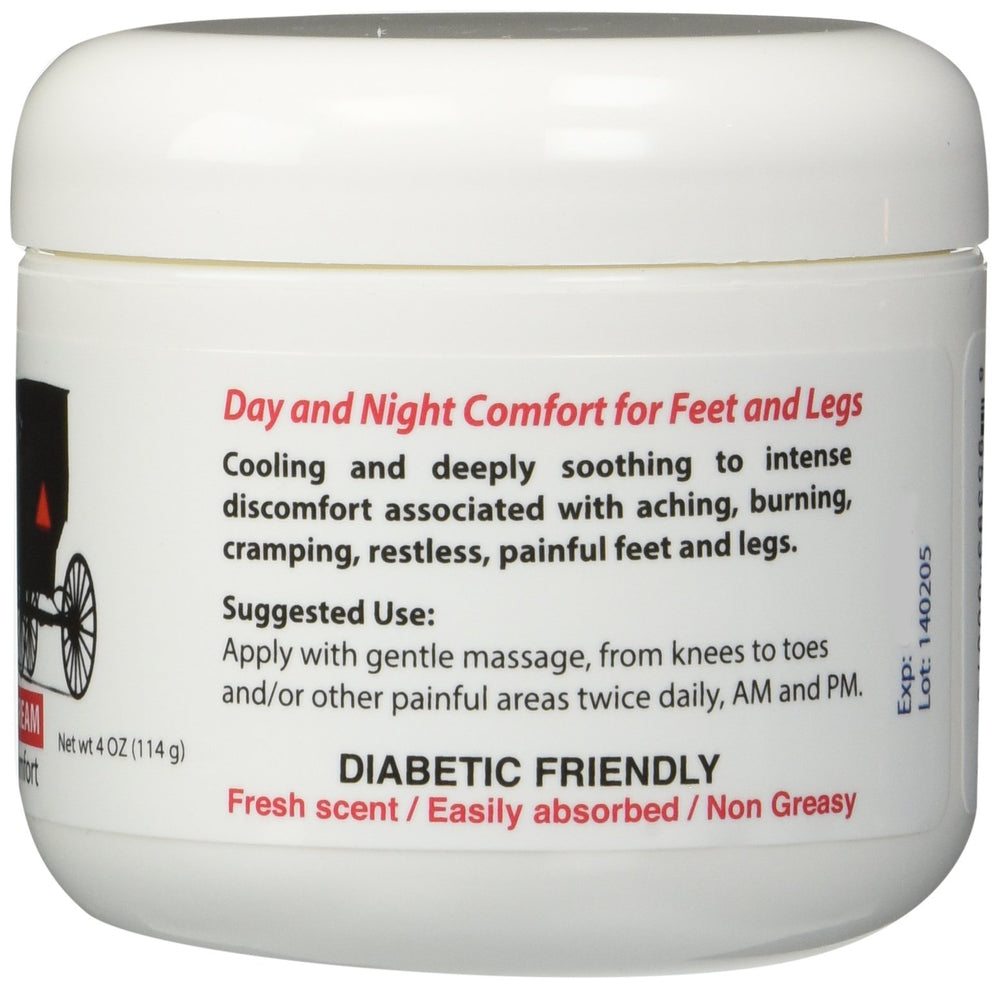 Smith's Amish Foot Cream application demonstrates easy daily relief through massage