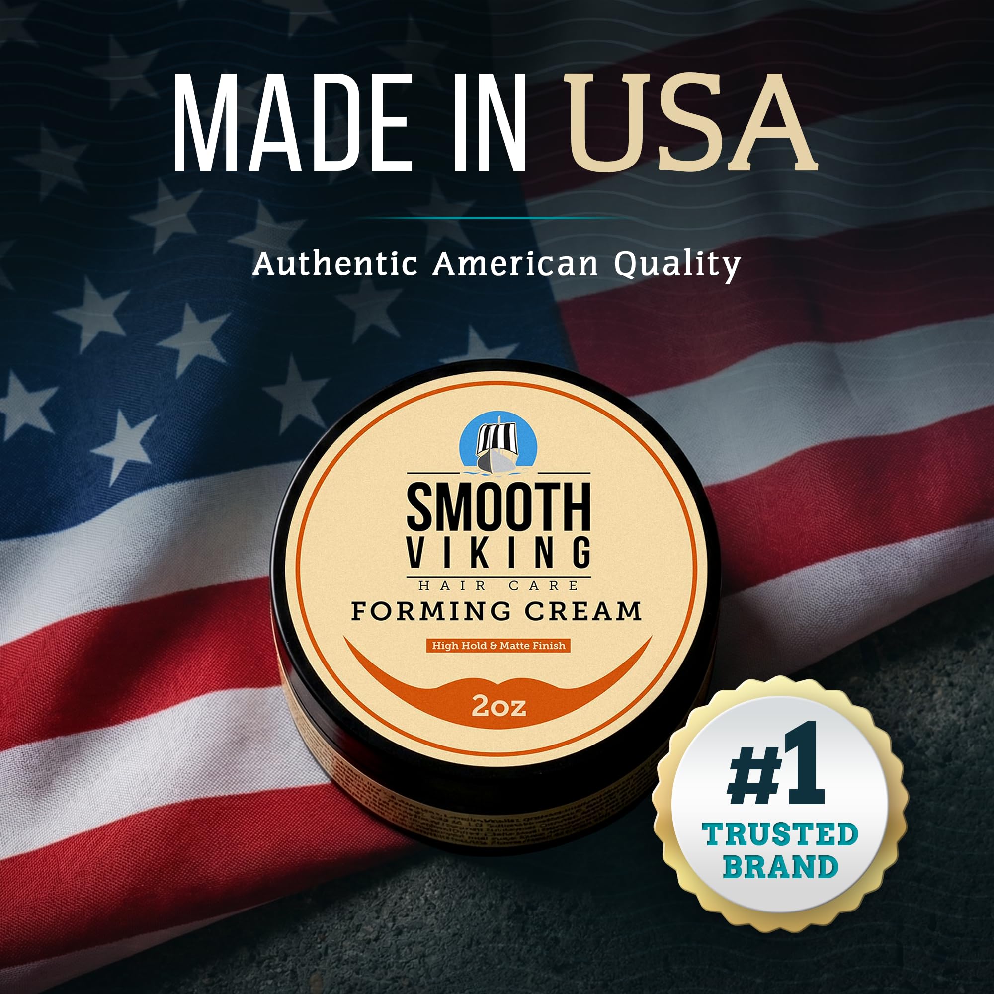 Smooth Viking Forming Cream application for quick styling