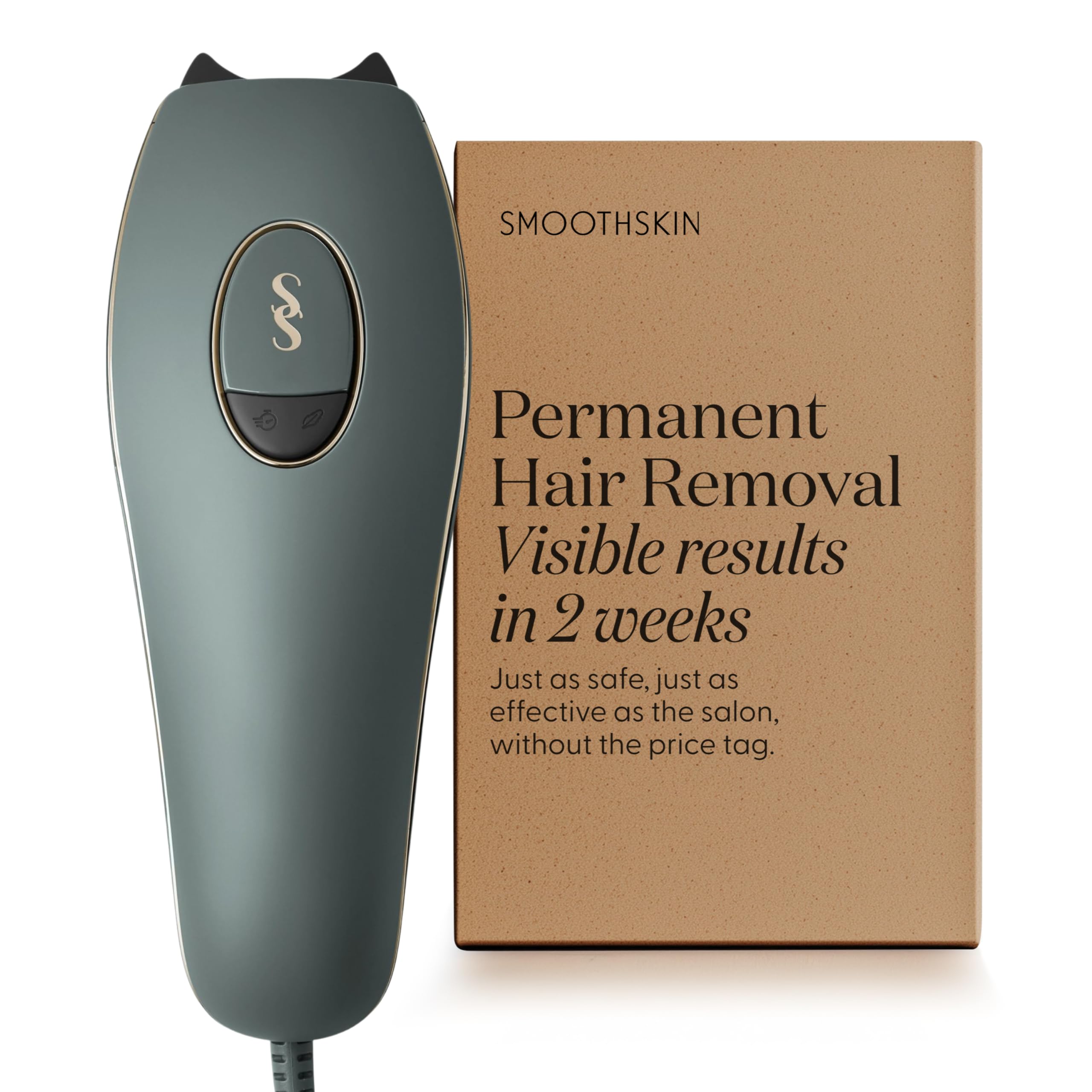 SmoothSkin Pure Adapt Green IPL device front view for at-home hair removal