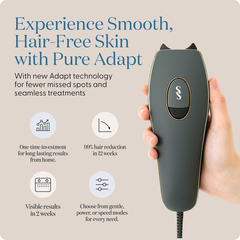 SmoothSkin Pure Adapt Green IPL device during a full-body treatment session