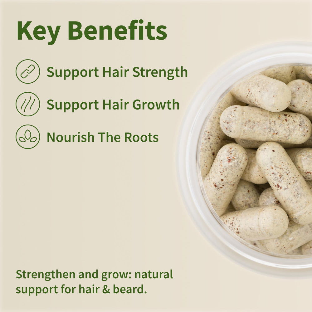 Snap Supplements Hair Growth bottle on a dresser for daily use.