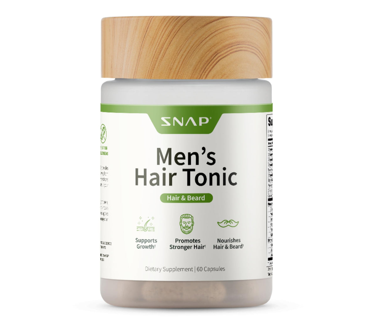 Snap Supplements Hair Growth Supplement bottle may support healthier hair.