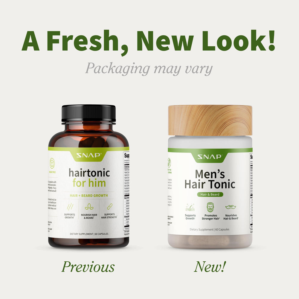 Snap Supplements Hair Growth pills close-up may support root nourishment.