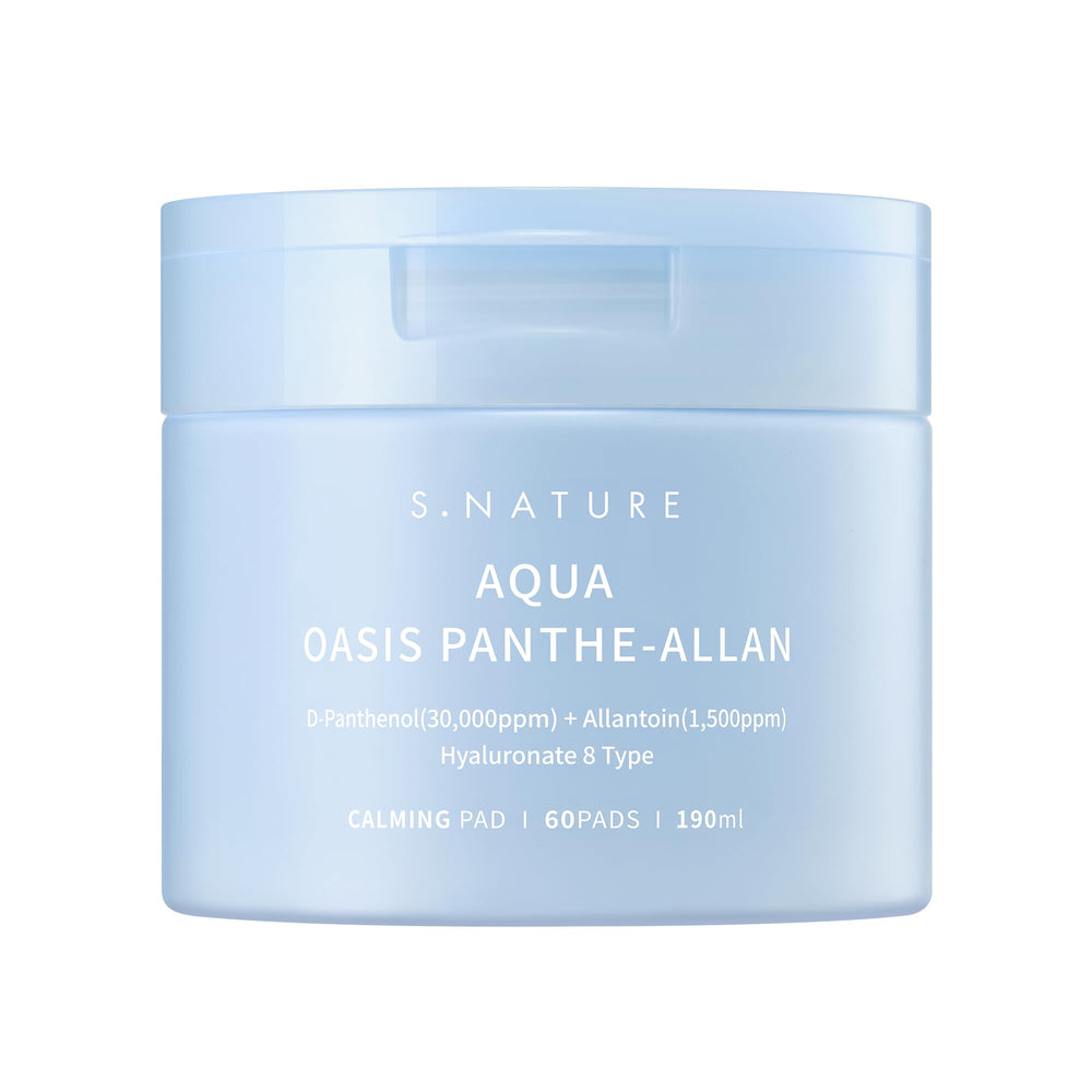 S.NATURE Aqua Oasis Panthe-Allan Calming Pad packshot showing hydrating formula.