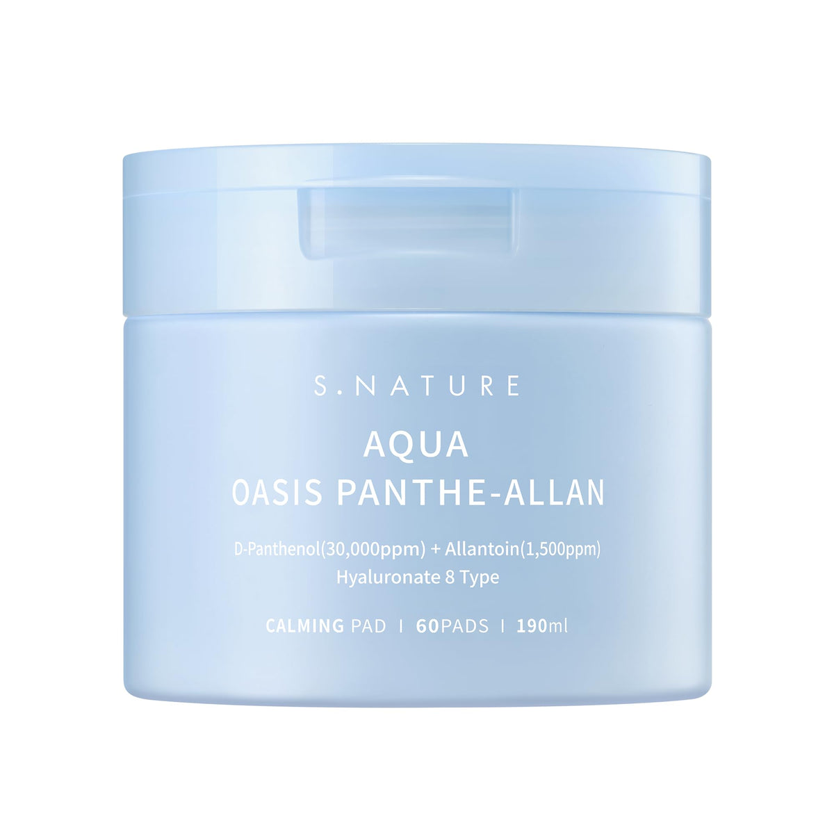 S.NATURE Aqua Oasis Panthe-Allan Calming Pad packshot showing hydrating formula.