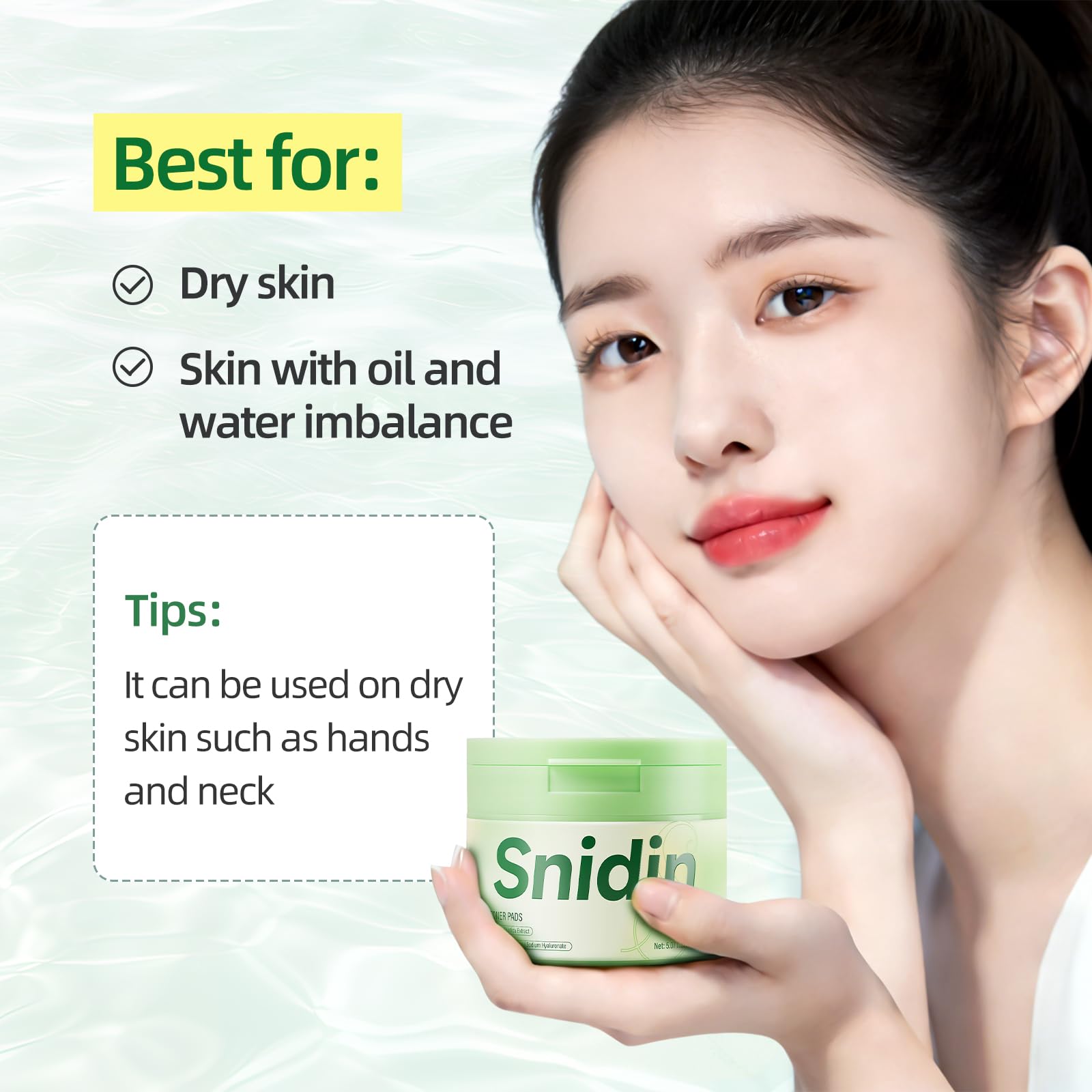 Snidin Toner Pads travel pack for on-the-go routine