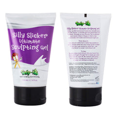 Snip-its Silly Slicker hands applying gel demonstrates easy styling and reactivation with water.