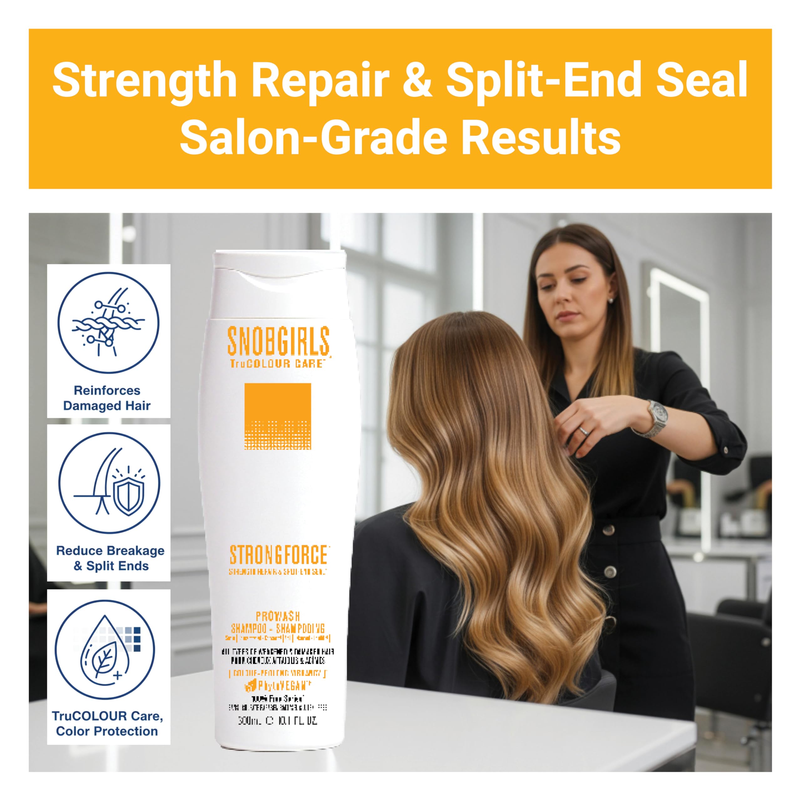 SNOB GIRLS StrongForce shampoo argan oil glow highlights shine benefits