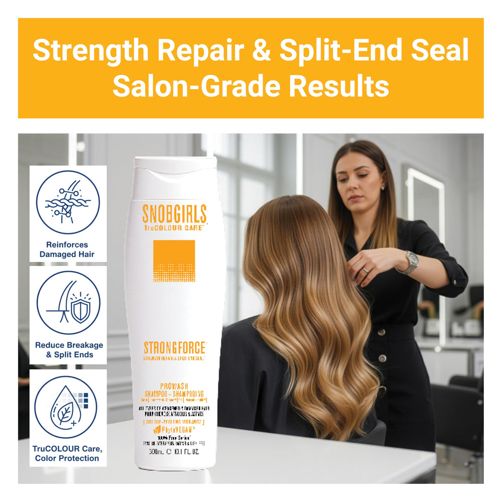 SNOB GIRLS StrongForce shampoo argan oil glow highlights shine benefits