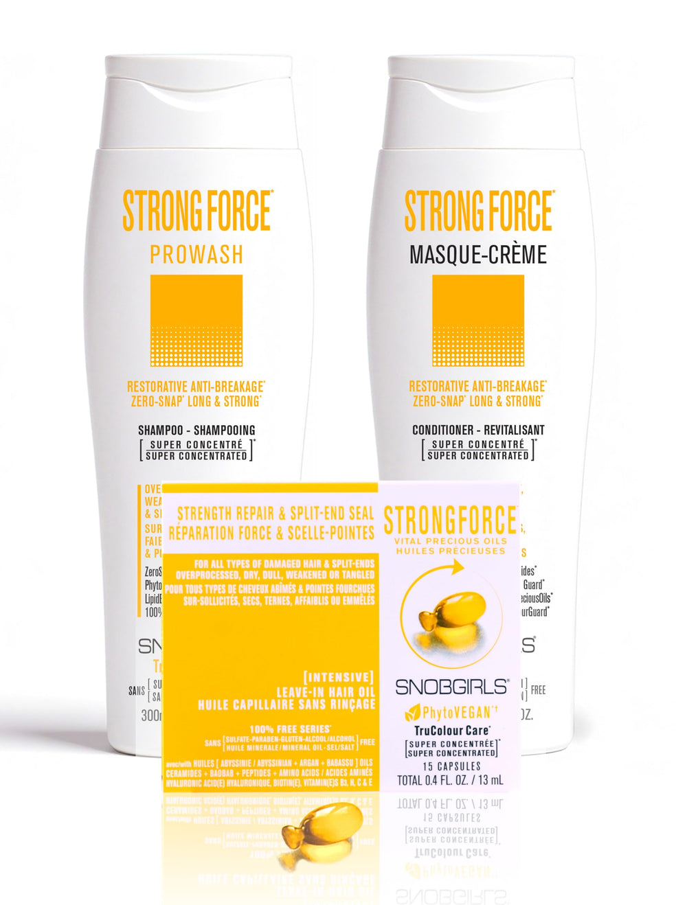 SNOB GIRLS StrongForce shampoo damaged hair reduces breakage and improves manageability