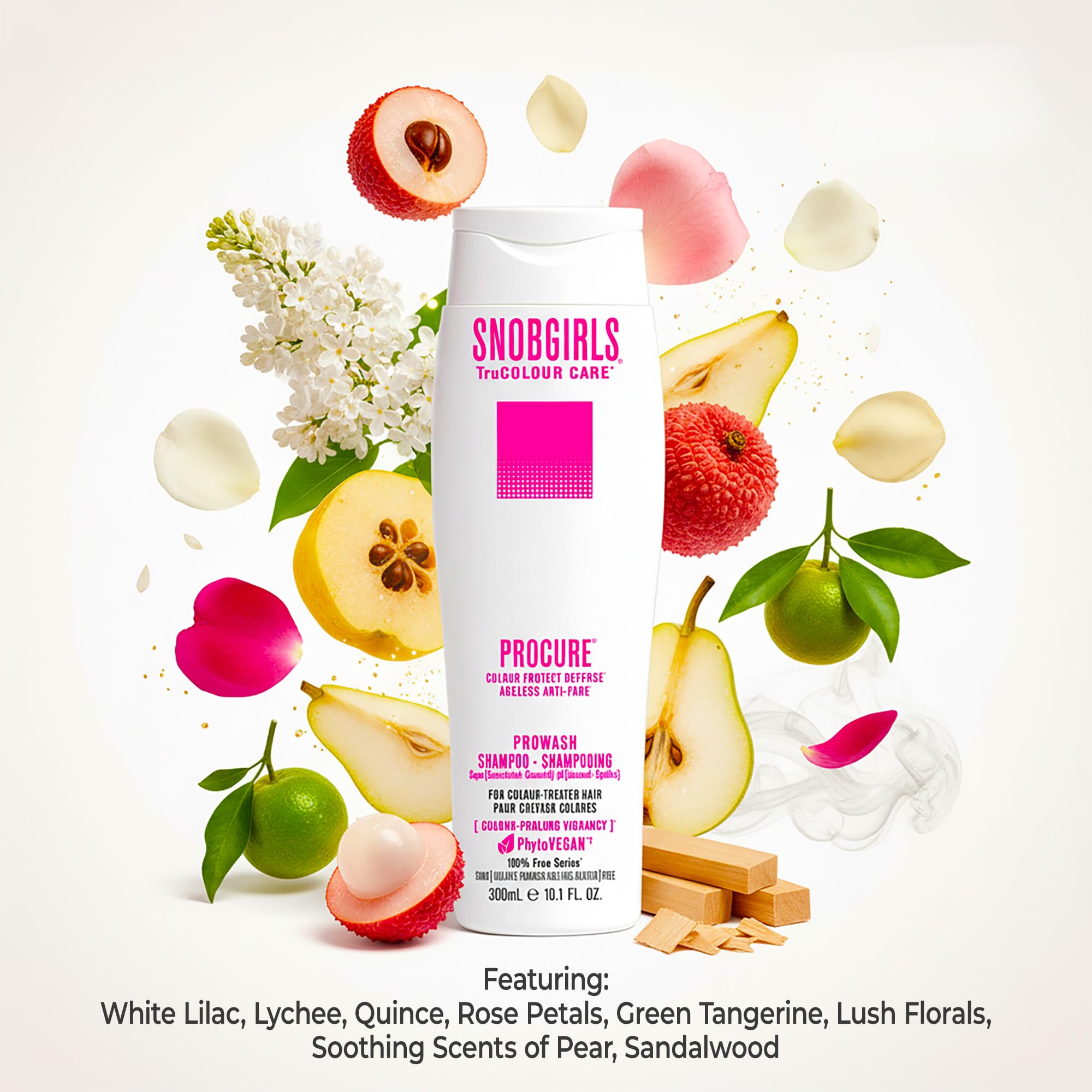 SNOB GIRLS TruColour Care natural ingredients including lavender and moringa.