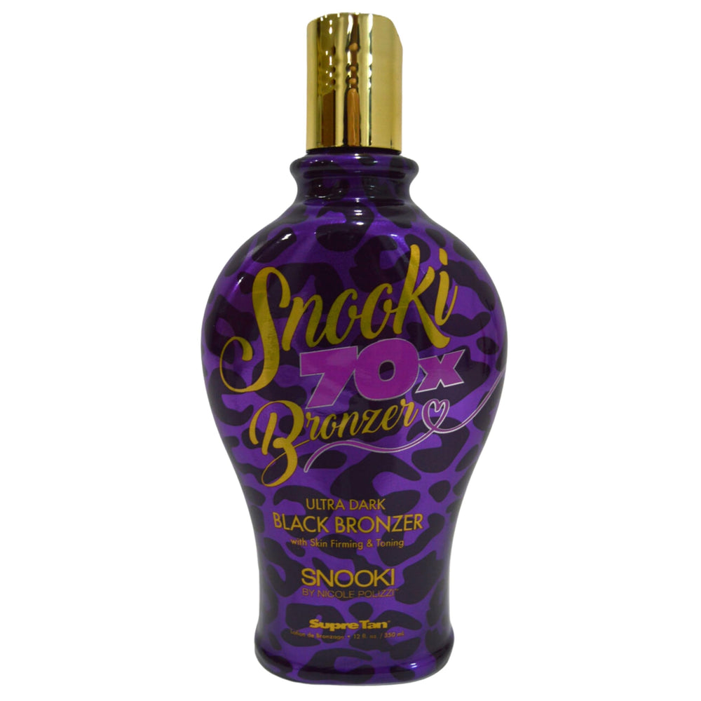 Snooki Ultra Dark 70X skin-conditioning confirms a softer feel while developing color.