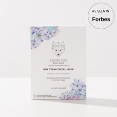 Snow Fox Skincare clarifying sheet mask with 10% PAD for refined pores.