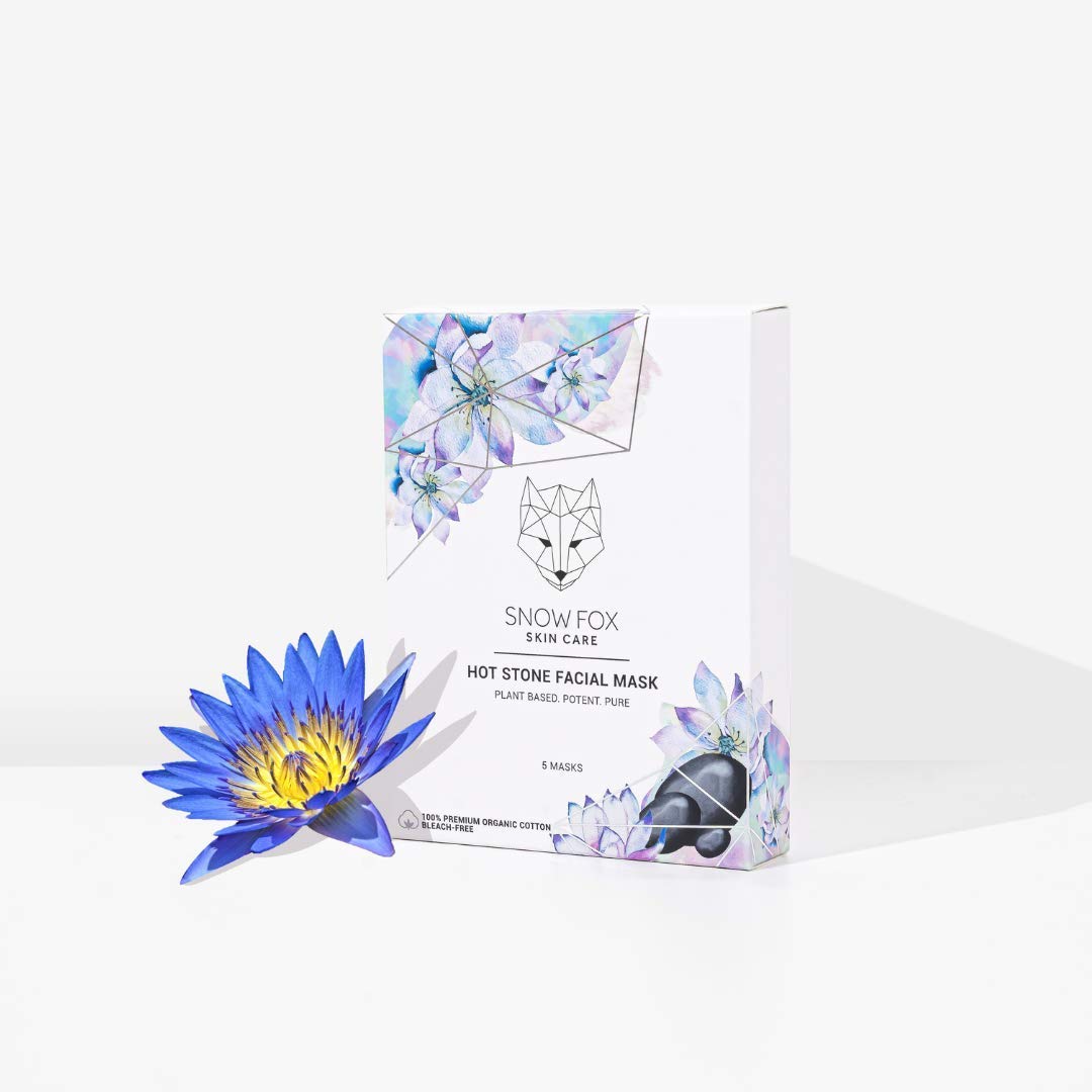 Snow Fox Skincare hot stone mask used with gua sha for absorption.