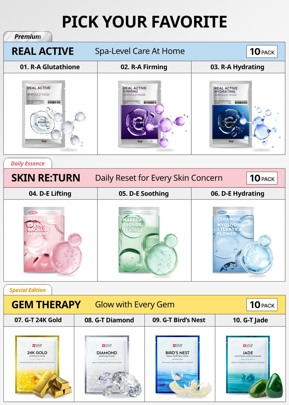 SNP 1000mg Collagen and 24K Gold mask sheet close-up showing luxe texture and nourishing formula